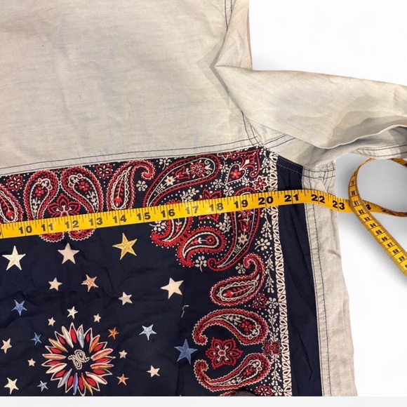 Free People Denim Bandana Back Button Down Shirt - Picture 5 of 7